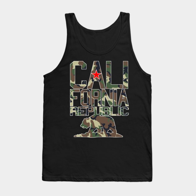 California Republic (camo bear style) Tank Top by robotface